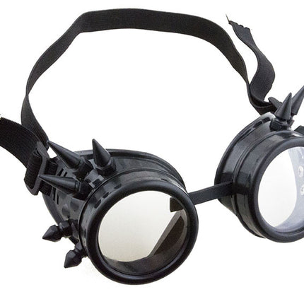 Zwarte steampunk bril