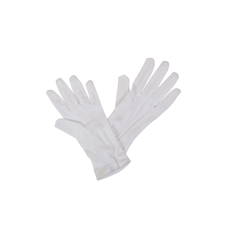 Witte heren handschoenen met drukknoopsluiting