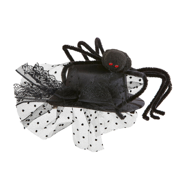 Mini hoed met spin voor heksen