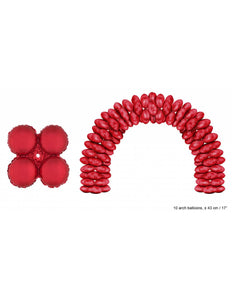 Funny Fashion Ballonboog folieballonnen rond Rood