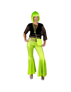Funny Fashion Disco broek groene pailletten