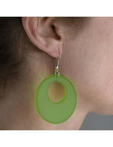 Funny Fashion Groene disco oorbellen