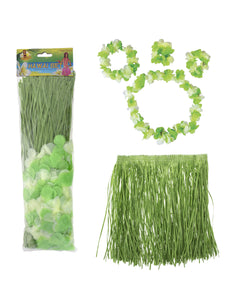 Funny Fashion Hawaii rok groen met accessoires