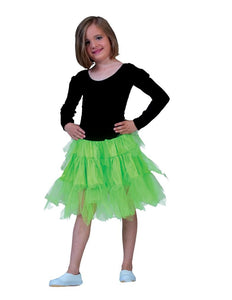 Funny Fashion Petticoat neon groen Lili kind