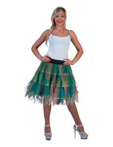 Funny Fashion Petticoat tule rok groen goud