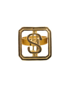 Funny Fashion Ring dollarteken nep goud