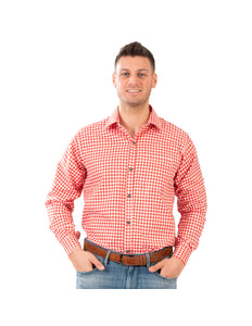 Funny Fashion Shirt oktoberfest rood wit geblokt