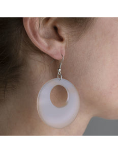 Funny Fashion Witte disco oorbellen