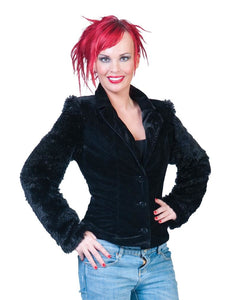 Funny Fashion Zwart bontachtig carnavalsje voor meiden