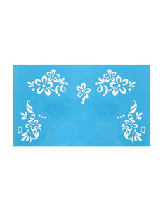 PartyXplosion Aqua schmink sjabloon bos bloemen