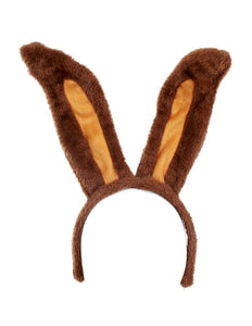 PartyXplosion Diadeem konijnenoren bruin