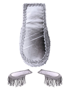 PartyXplosion Epauletten zilver per paar met velcro