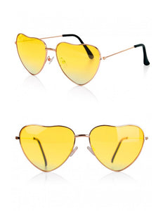 PartyXplosion Gele hartjes bril