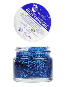 PartyXplosion Glitter gel blauw metallic Superstar