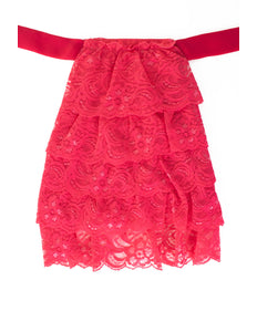 PartyXplosion Jabot kant luxe roze