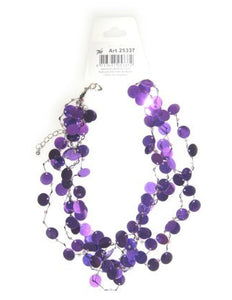 PartyXplosion Pailetten halsketting paars