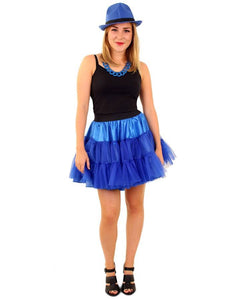 PartyXplosion Petticoat blauw 3-laags