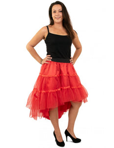 PartyXplosion Petticoat schuin aflopend rood