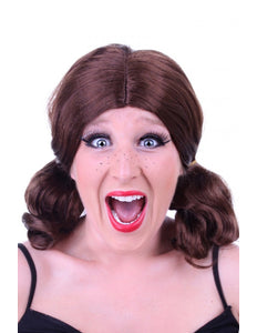 PartyXplosion Pruik Hedwig bruin