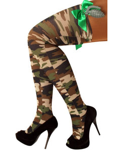 PartyXplosion Stay-up kous camouflage strik handgranaat