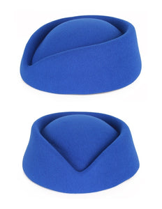 PartyXplosion Stewardess hoed wolvilt blauw