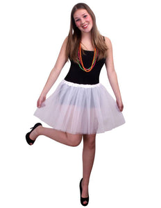 PartyXplosion Tule rokje Debbie wit dames