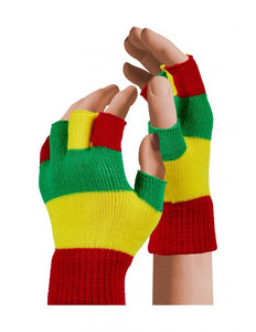 PartyXplosion Vingerloze handschoenen kind rood geel groen