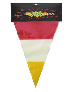 PartyXplosion Vlaggenlijn rood/wit/geel 10 meter