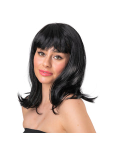 Wicked Costumes Mooie golvende pruik zwart