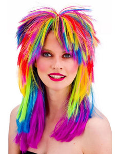 Wicked Costumes Regenboog pruik 80- jaren pop