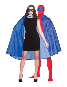 Wicked Costumes Super Hero Cape met masker in blauw