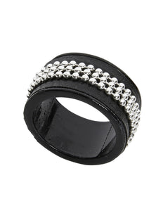 Widmann SRL Zwarte ring met steentjes