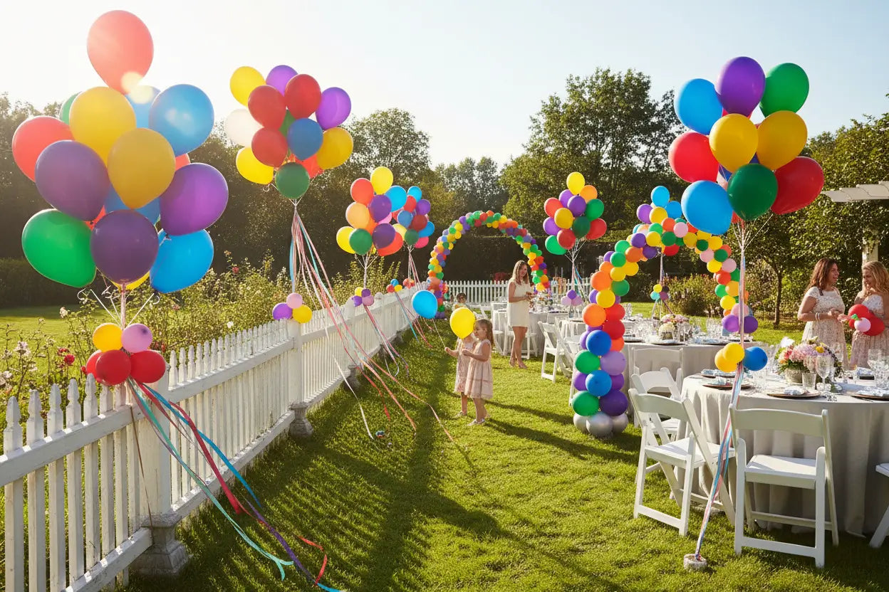Ballonnen buiten gebruiken