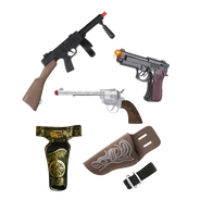 Geweertjes, holsters en pistolen