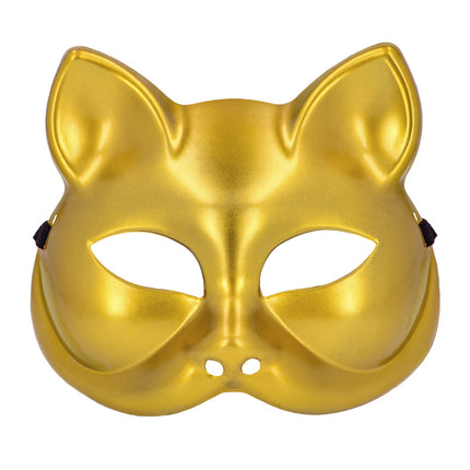 Halfmasker Kitty goud