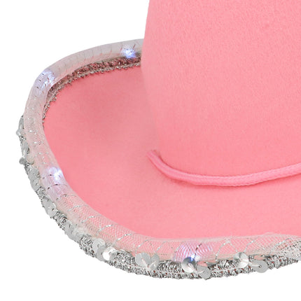 LED cowboyhoed Glimmer Roze — foto 7