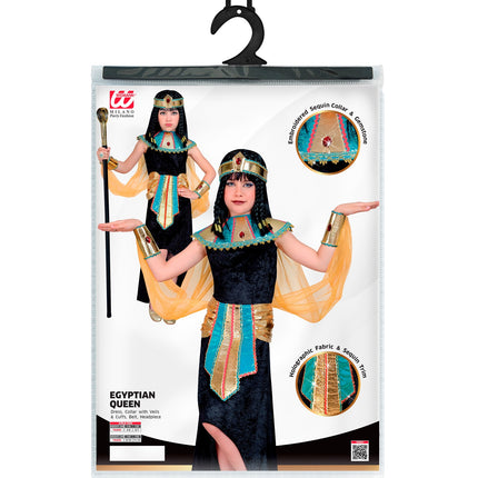Egyptische koningin kind Helios achterkant - Cleopatra jurk meisjes Egypte