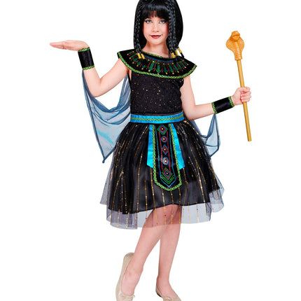 Egyptische koningin Teje kind detail - Cleopatra kinderjurk Egypte meisjes