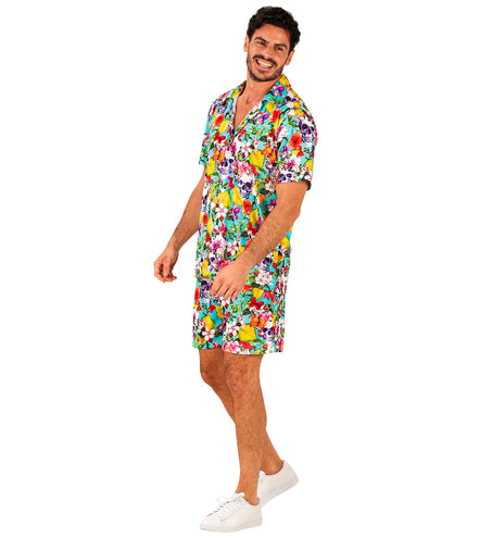 Hawaii set Skulls detail - tropische zomerblouse en short beach party