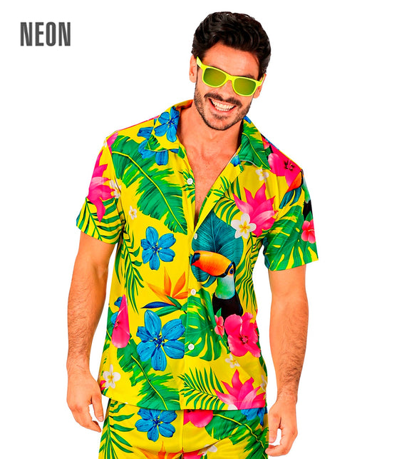 Toekan Hawaii blouse heren - tropische beach party zomershirt aloha