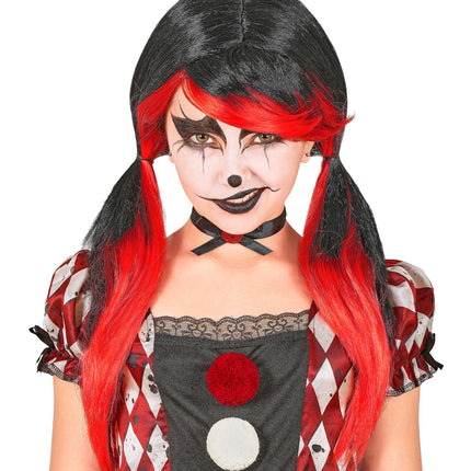 Pruik horror clowns voor meisjes achterkant – pruiken