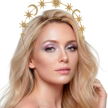Tiara mystiek voor dames achterkant – verkleedkleding