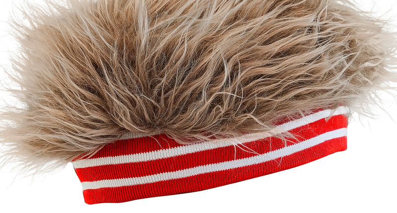 Haarband met pluche haar jaren 80 voor heren vooraanzicht – kleding accessoires