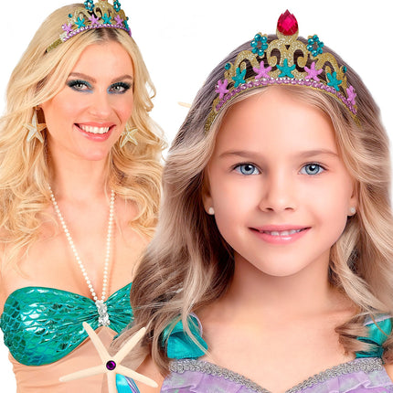 Zeemeermin tiara achterkant – accessoires