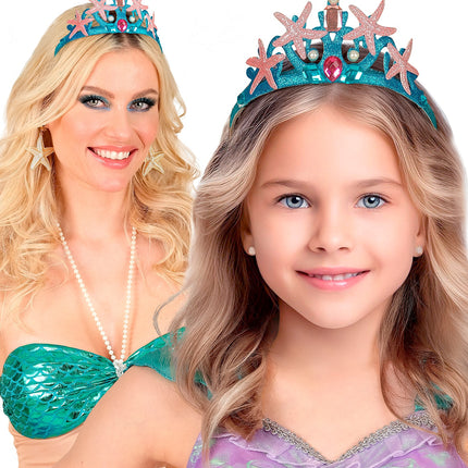 Zeemeermin tiara (art. 12021) achterkant – accessoires