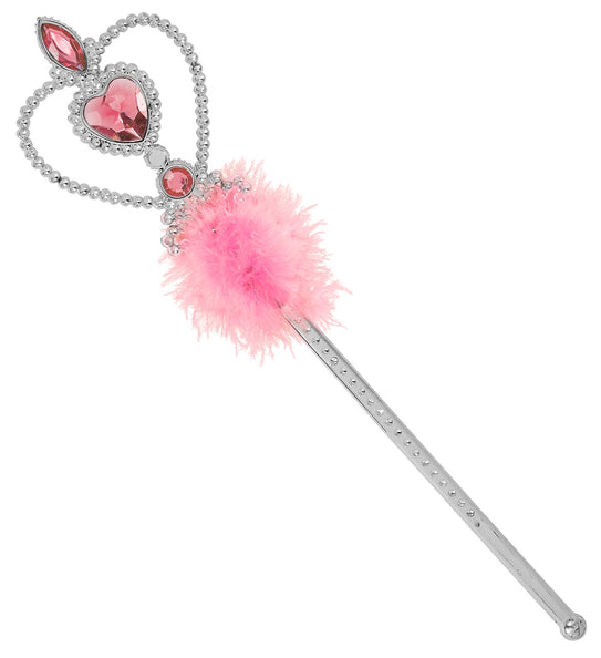 Toverstaf prinsessen met marabou vooraanzicht – accessoires