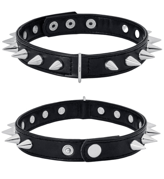 Met spikes choker vooraanzicht – accessoires