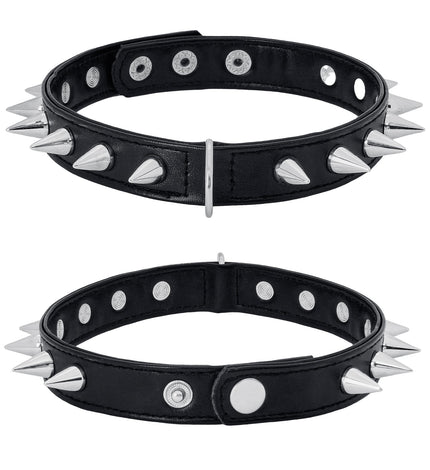 Met spikes choker vooraanzicht – accessoires