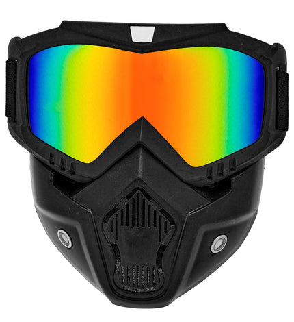 Tactische masker spiegelglazen regenboog vooraanzicht – maskers