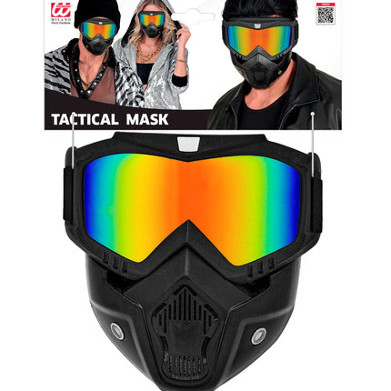 Tactische masker spiegelglazen regenboog zijaanzicht – maskers